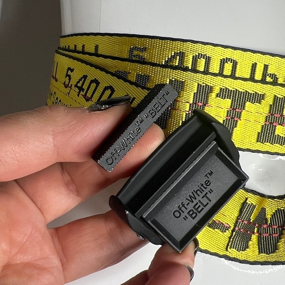 OFF WHITE Virgil Abloh 80” Industrial Belt in Classic Yellow & Black main image 6